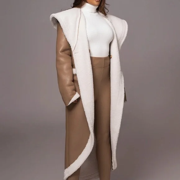 Tan Jaida Reversible Coat - Picture 10 of 12